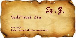 Szántai Zia névjegykártya